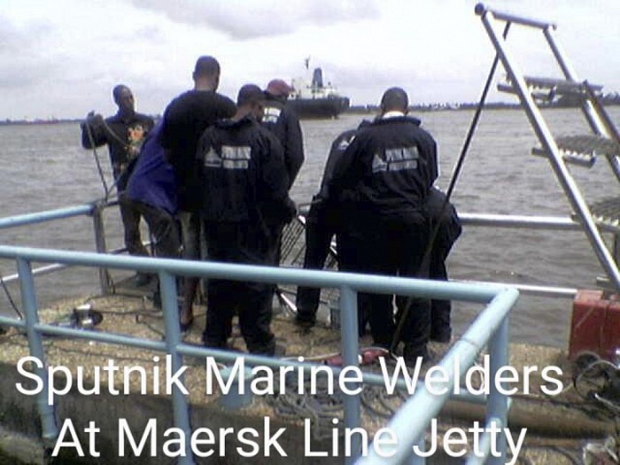 Under Water Welding At Maersk Line Jetty